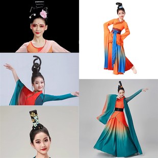 古典舞蹈头饰唐印儿童头花醉清波演出专用国风独舞汉服古装发饰包