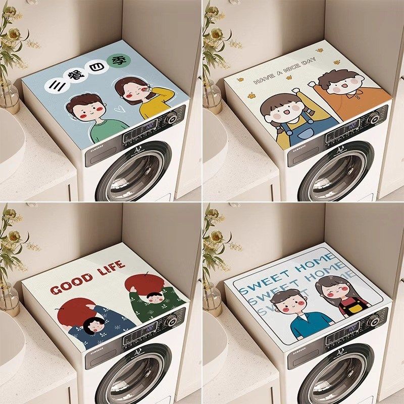 滚筒洗衣机盖垫防水防尘套罩家用冰箱盖布免洗垫子遮尘床头柜垫布,居家布艺,洗衣机罩,淘宝优惠券,粉丝福利购,淘宝优惠卷
