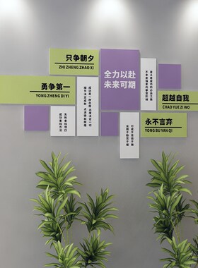 励志墙贴公司企业文化墙壁布置亚克力立体贴画团队办公室装饰标语