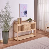 新中式 餐边柜实木茶水柜客厅储物柜禅意茶室置物柜玄关边柜门厅柜