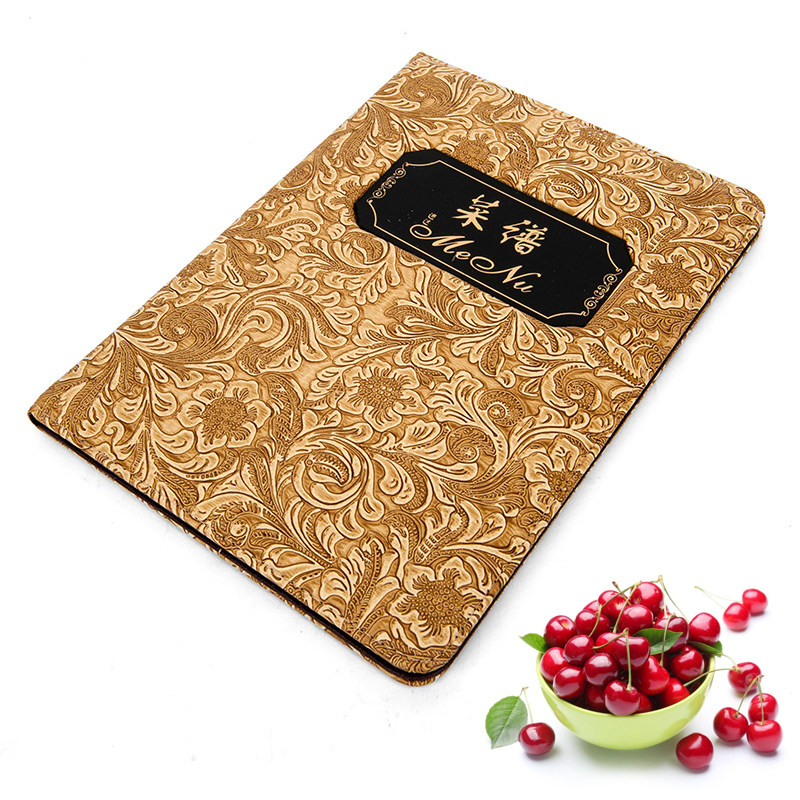 A4菜谱本活页夹创意复古中国风手写菜单本透明插页酒店菜单本