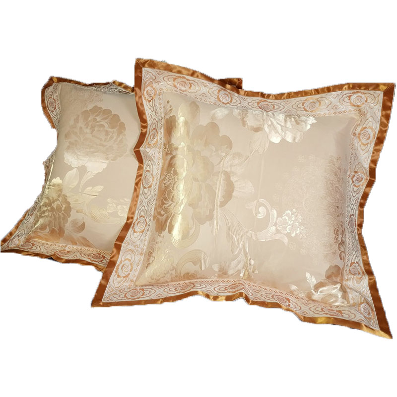 欧式靠垫套60x60全棉贡缎提花大抱枕套床上靠背床头靠枕套55x55