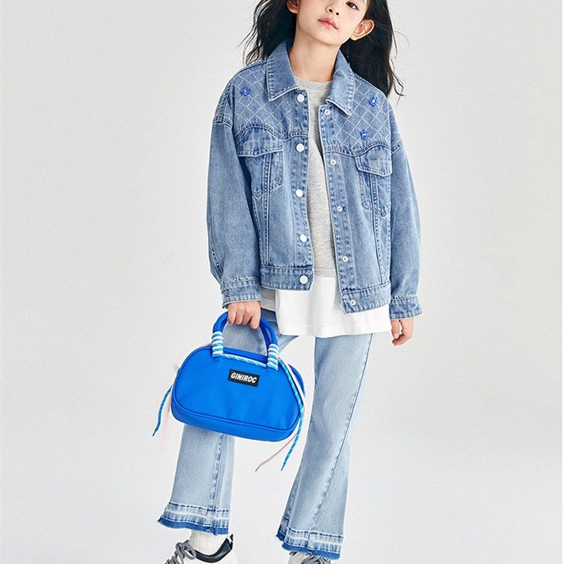 女童牛仔外套秋季童装2024新款儿童小众亮片小蓝花中大童夹克上衣,童装/婴儿装/亲子装,儿童牛仔外套,淘宝优惠券,粉丝福利购,淘宝优惠卷