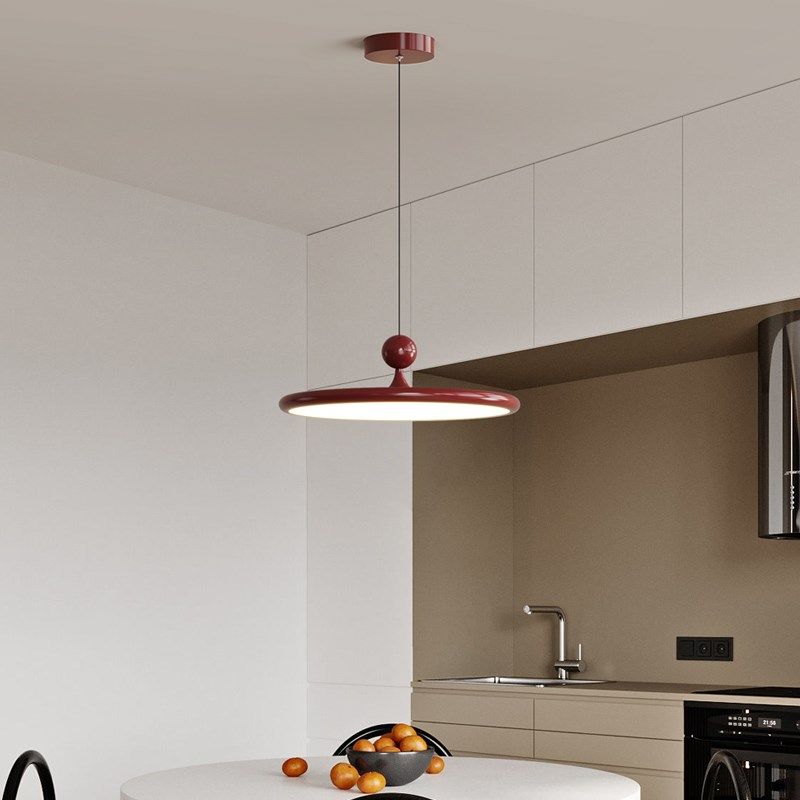 餐厅吊灯奶油风创意个性新款全光谱吧台灯飞碟极简led餐桌饭厅灯,家装灯饰光源,餐厅吊灯,淘宝优惠券,粉丝福利购,淘宝优惠卷