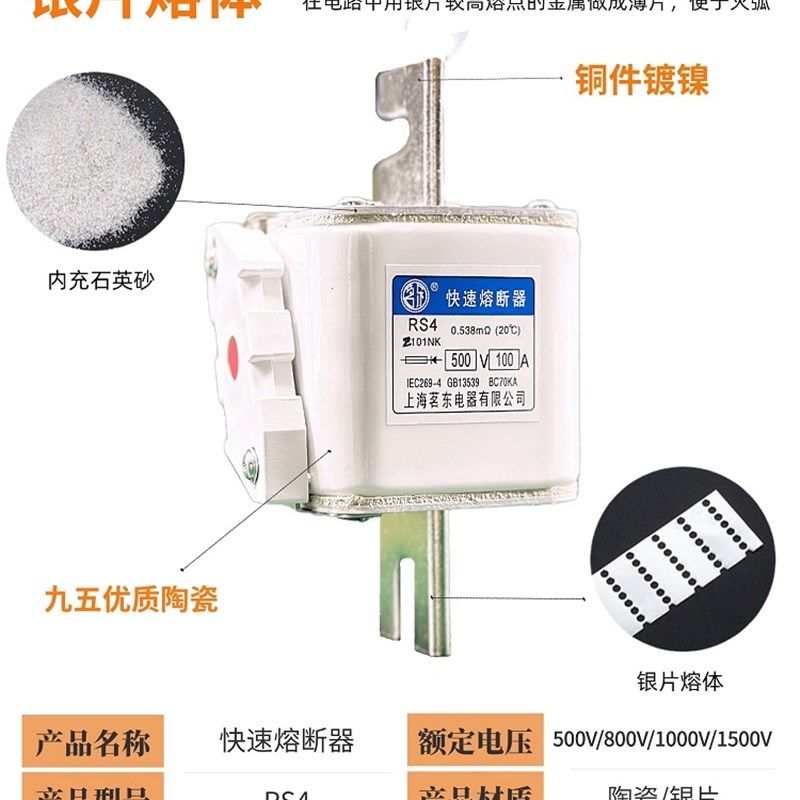 RS4-P101NK/L101NK/Z101NK快速熔断器 32A 40A 50A 63A 80A 125A,五金/工具,低压熔断器,淘宝优惠券,粉丝福利购,淘宝优惠卷