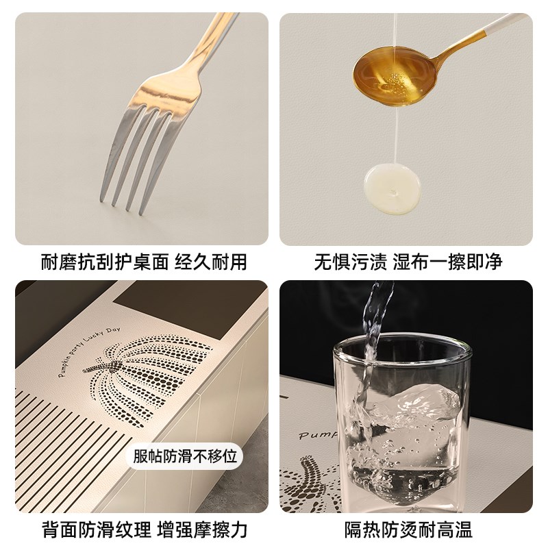餐边柜防水防油轻奢高级感玄关桌面垫桌垫鞋柜电视柜垫台面保护垫