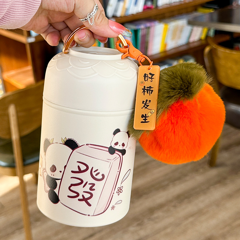 高颜值焖烧杯316不锈钢u保温饭盒粥桶便当汤杯便携银耳闷烧杯定制