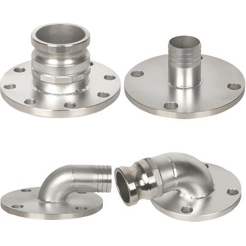 304/316不锈k钢快速接头F型带法兰 油罐车阳端法兰盘接头2寸3寸4