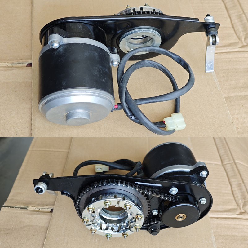 直流12V24V450Wq大功率减速电机车轮四驱轮椅炼条齿盘马达玩具改