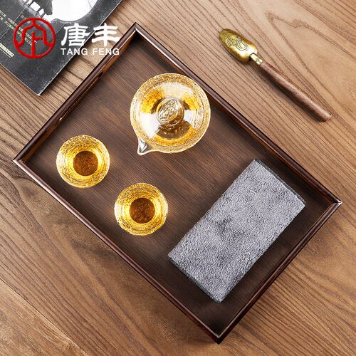 木质托盘茶托盘长方形茶盘家用2A026新款轻奢高档中式围炉煮茶果