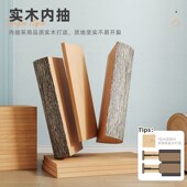 床头柜带锁现f代简约意式 极简实木收纳柜储物柜轻奢高级卧室床边