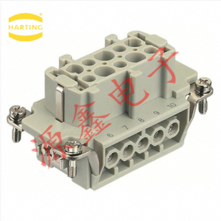 进口 Harting/重载连接器/09330102701 10芯 母芯 HAWN 10 E-F