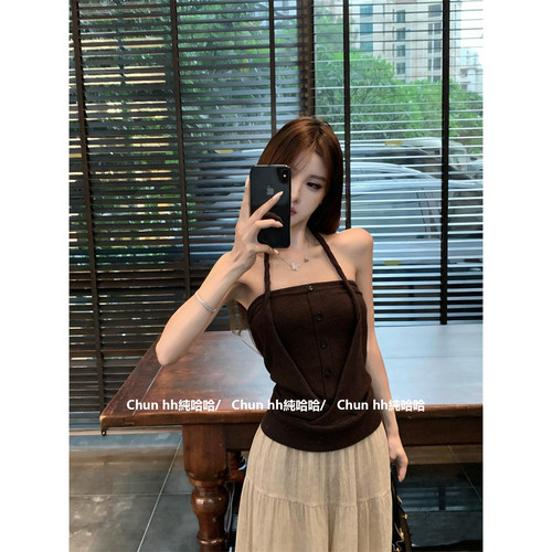 【运费险】美式小挂脖吊带背心女