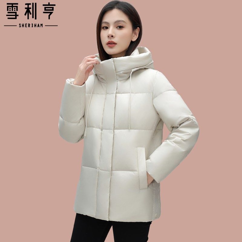 好货洋气妈妈羽绒服中年女短款2025冬季新款加厚保暖连帽大码面包