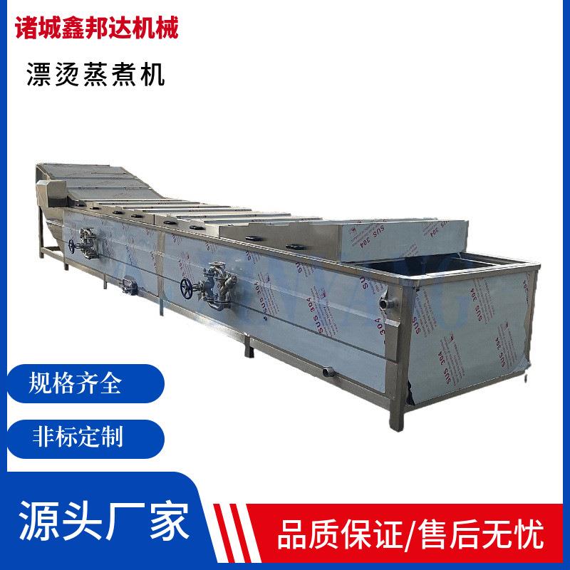 全自动蒸汽灭酶巴氏杀菌机水果玉米低温预煮机海带豆n角漂烫机