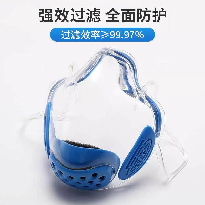 速发防尘面罩全脸防护呼吸面具收割机防灰尘头罩打磨防工业粉尘