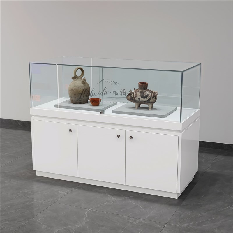 速发木质烤漆博物馆展示柜公司企业展厅样品陈列柜玻璃展柜饰品展