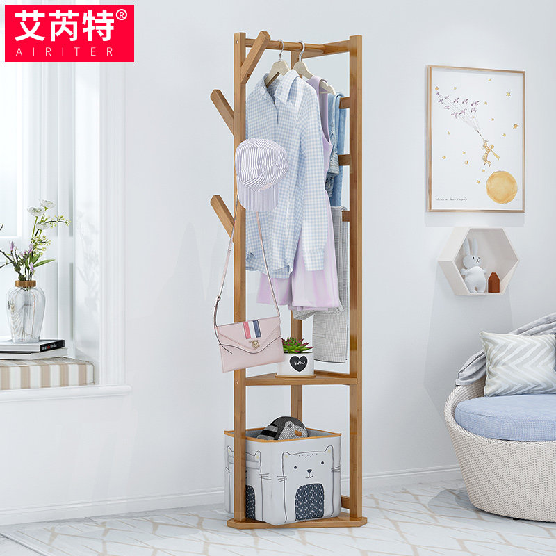 速发衣架落地简易家用三室经子型衣服架济挂衣架创意卧角式包架衣