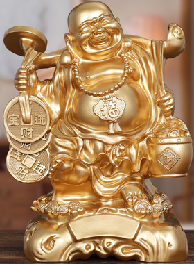 速发弥勒笑佛菩萨摆件大肚招装佛像供奉财神家业客厅财饰开居乔迁