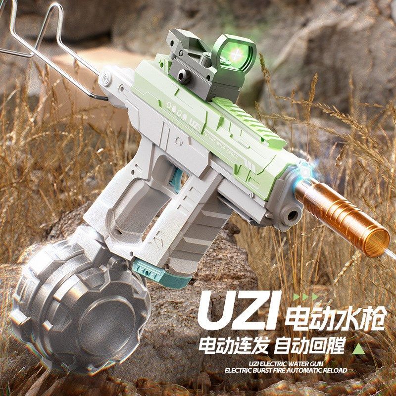 速发电自一体UZI手冲水枪伍兹动锋滋蝎式儿童玩具夏日戏水高压连