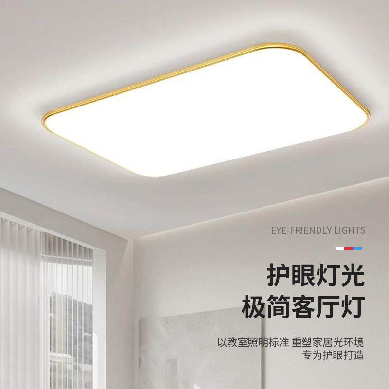 长方形客厅灯现代简约大气家用超亮吸顶灯卧室房间餐厅阳台led灯