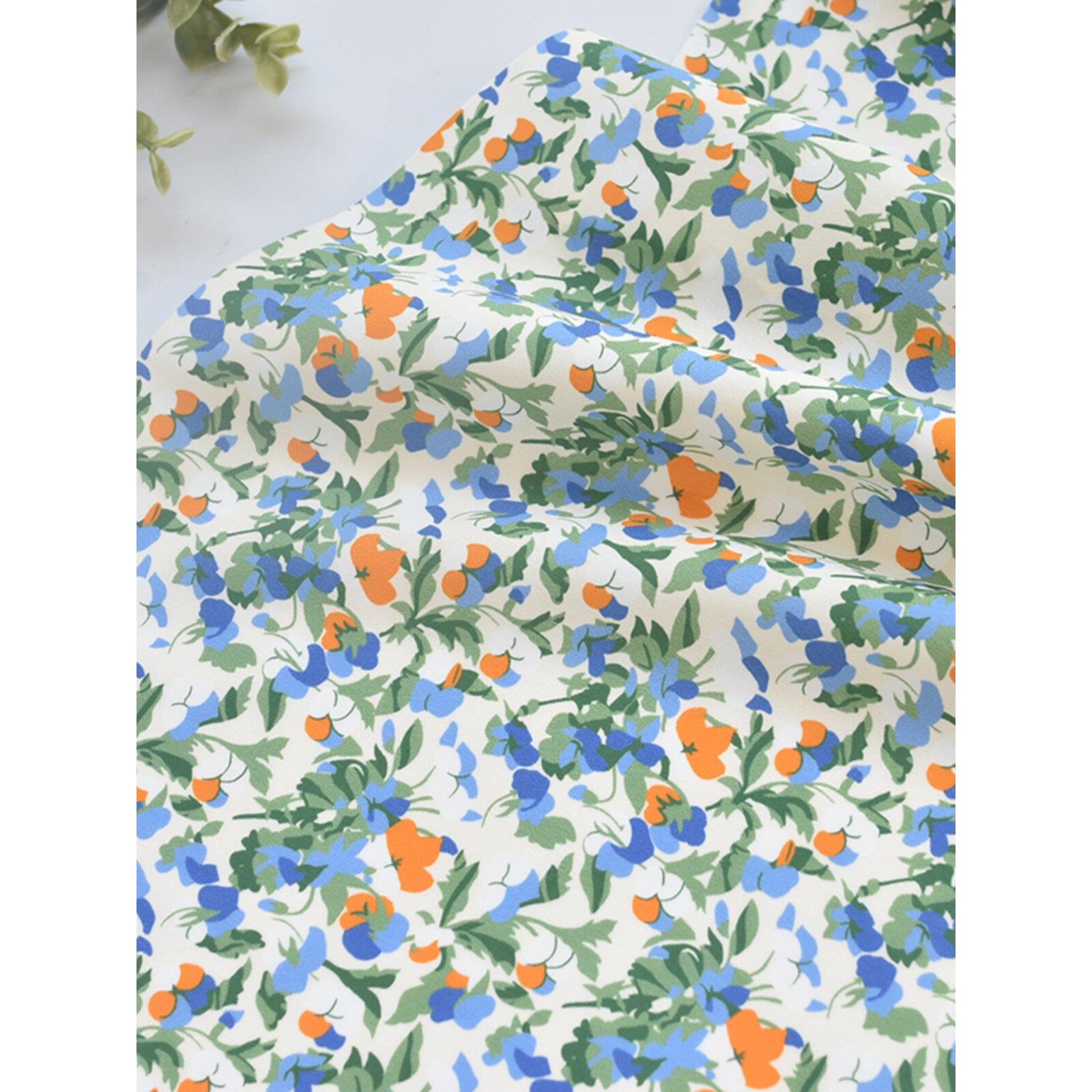 小面团布料纯棉高支小黄花面料棉布衣服裙子童装衬衫手工F
