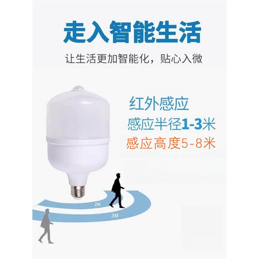 红外人体感应灯泡LED厕所卫生间客厅玄关过道楼道阳台院子门口灯