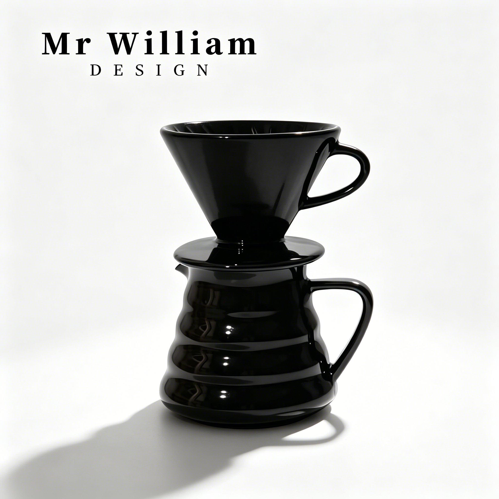 MR William 日本云朵壶手冲咖啡分享壶杯一体V60滤杯滴漏式萃取