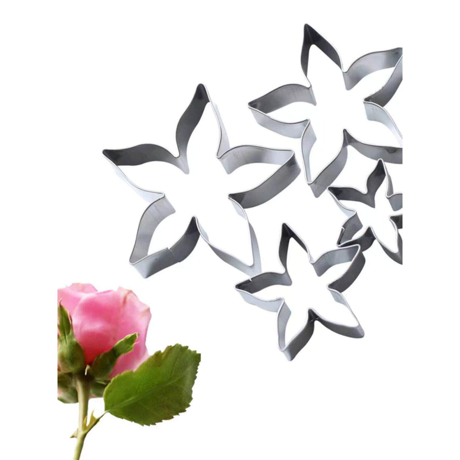 奥斯丁大玫瑰花萼锯齿叶子花托不锈钢翻糖蛋糕切模烘焙模具压模