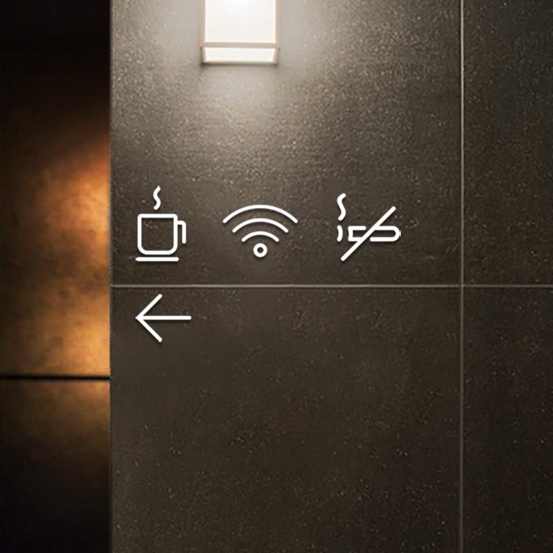 简约设计师款卫生间洗手间无线wifi禁烟宾馆酒店民宿温馨提示牌