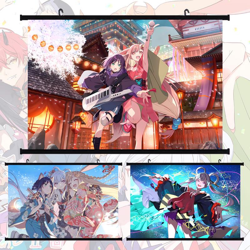 超时空辉夜姬! 辉夜/彩叶/八千代2次元卷轴挂画布画海报周边