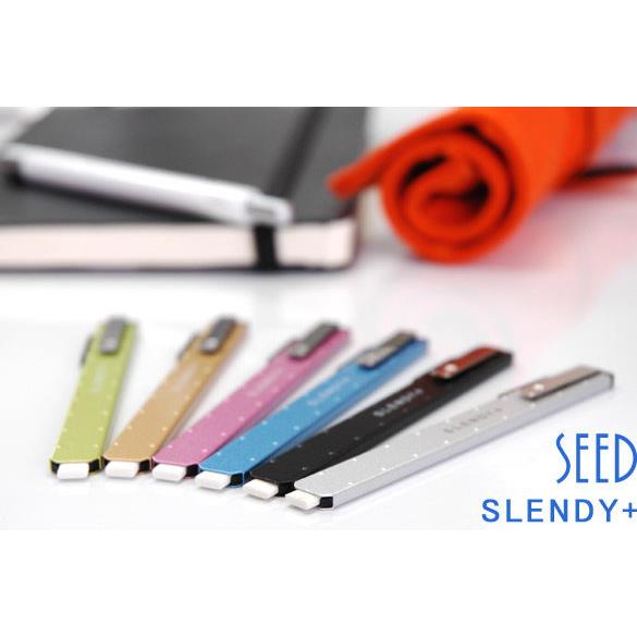 日本进口seed手帐用笔记本用超薄不锈钢套橡皮可换替芯slendy