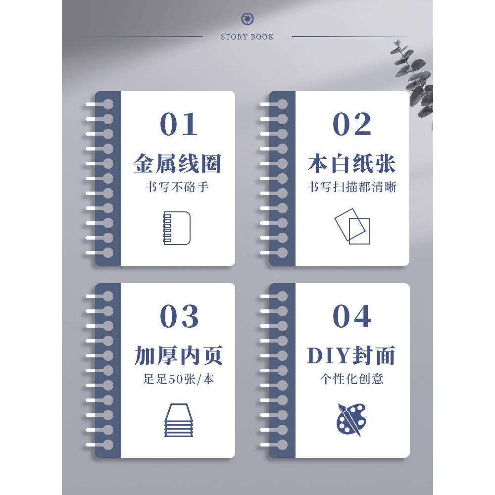 漫画分镜本活页动画电影分镜头本子分镜纸四格绘图A4草稿纸脚本