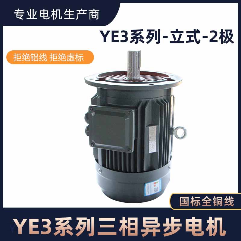 河北电机厂家大量销售YE3-2极2.2-90KW三相异步电机380v电机
