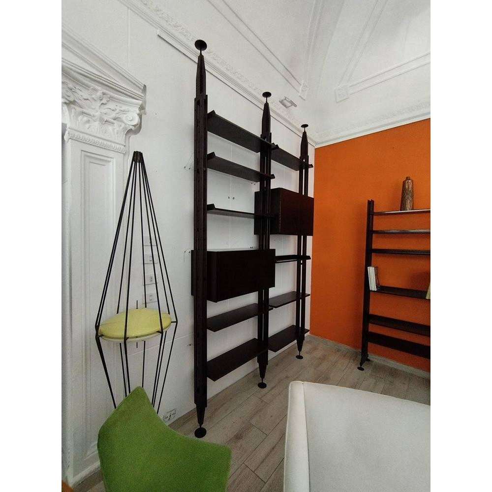 北美黑胡桃木置物架顶天立地cassina书架全实木隔断装饰架玄关架