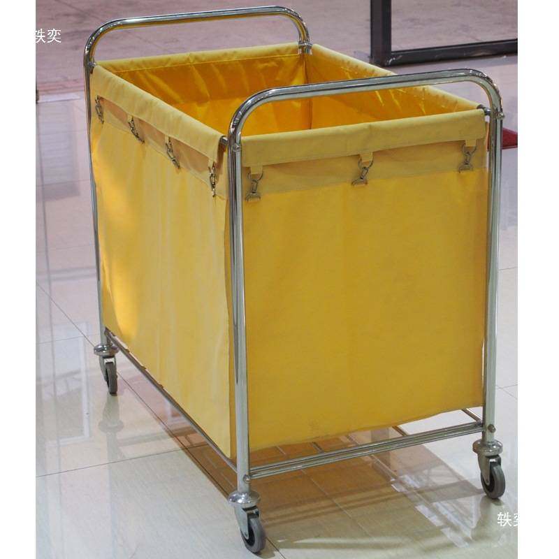 酒店宾馆客房不锈钢手推脏布草车收集车保洁车清洁车回收车服务车