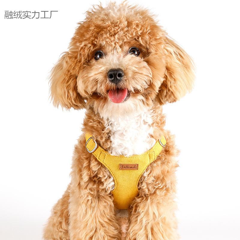 0小狗狗牵引绳背心式遛狗绳链子小型犬幼犬泰迪比熊胸背带宠物