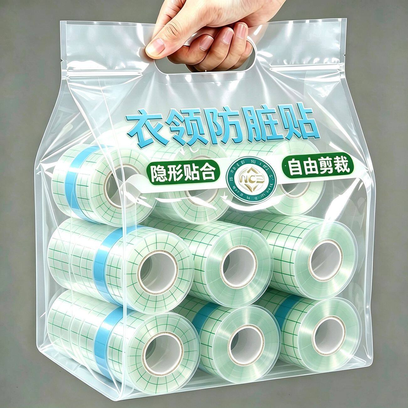 透明隐形防脏贴衣领袖口防粉底