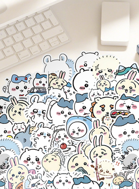 吉伊卡哇贴纸chiikawa周边可爱卡通手机壳手账行李箱装饰防水贴画