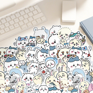 吉伊卡哇贴纸chiikawa周边可爱卡通手机壳手账行李箱装饰防水贴画