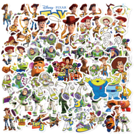 80张玩具总动贴纸手机壳DIY贴纸水杯装饰贴纸行李箱贴纸手账贴纸笔记本电脑贴纸