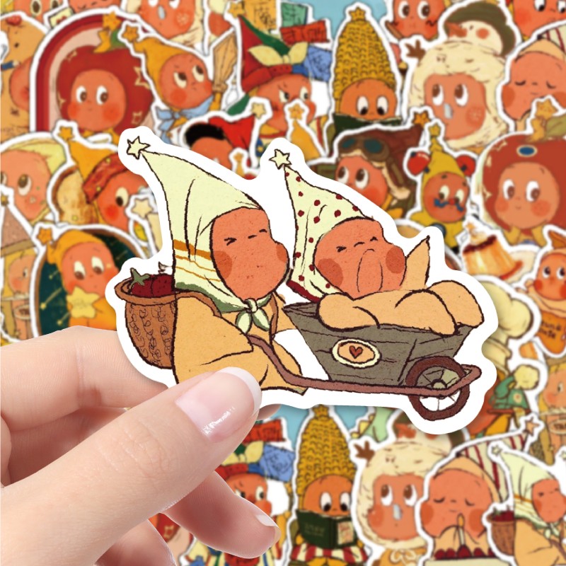 星星人贴纸治愈可爱卡通泡泡玛特