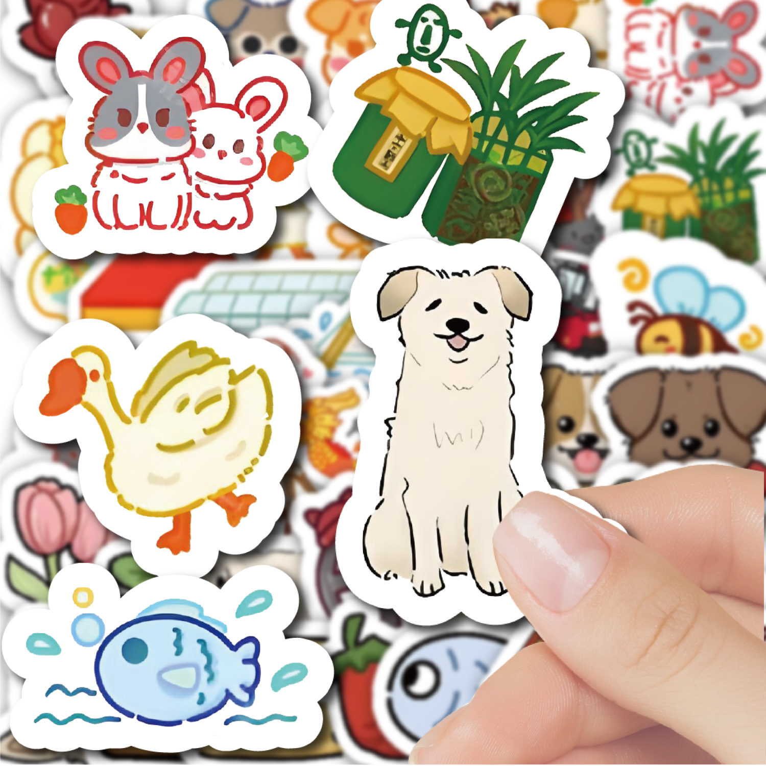 陶创创后陡小元素贴纸可爱卡通