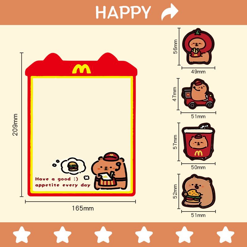 陶创创冰箱贴卡皮巴拉留言新款