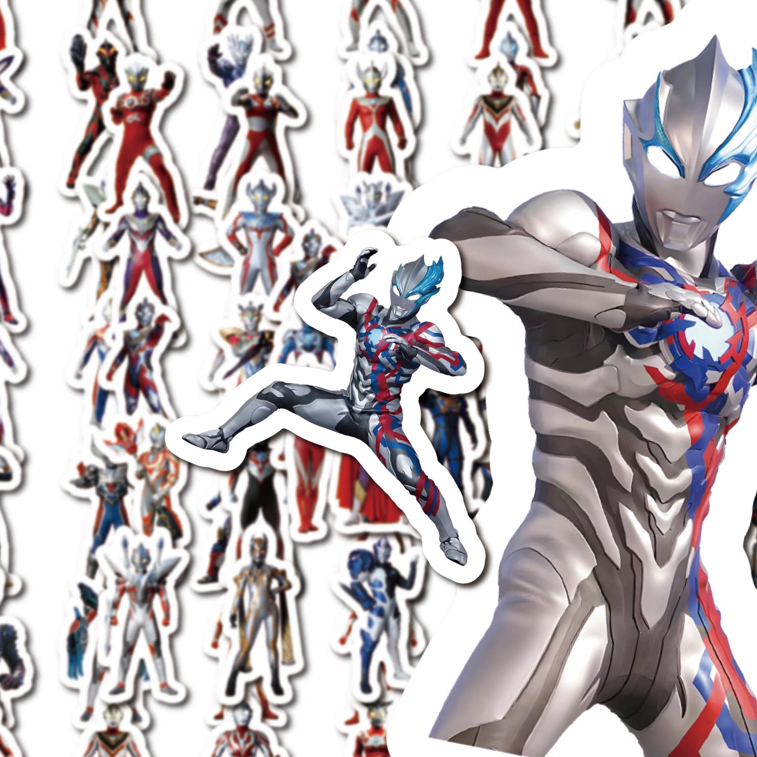 奥特曼贴纸儿童男孩卡通动漫周边行李箱防丢手账防水桌面遮丑diy贴