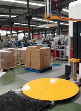 压顶缠绕膜打包机托盘缠膜机TP1650纸箱裹膜机全自动缠绕膜包装机