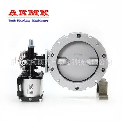 粉煤灰蝶阀气动双法兰蝶阀V2FS200LN粉体蝶阀筒仓放料气动蝶阀