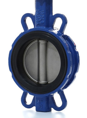 气动蝶阀D671X-16Q国标橡胶软密封法兰球墨铸铁对夹式蝶阀DN50100