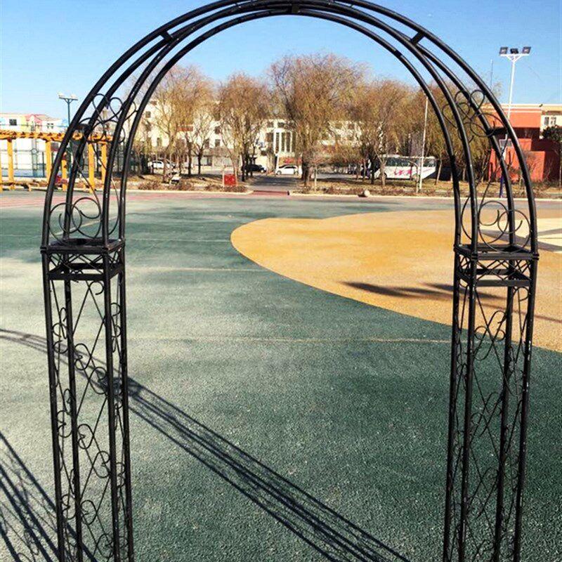 欧式铁艺拱门架子草坪婚礼鲜花爬藤花架韩式花门新款婚庆道具布置