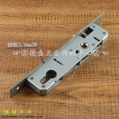 304不锈钢铝合金门锁塑钢门锁38方管特窄门框超窄分体8520锁体